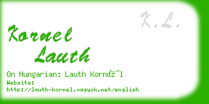 kornel lauth business card